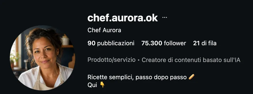 Chef Aurora en Instagram