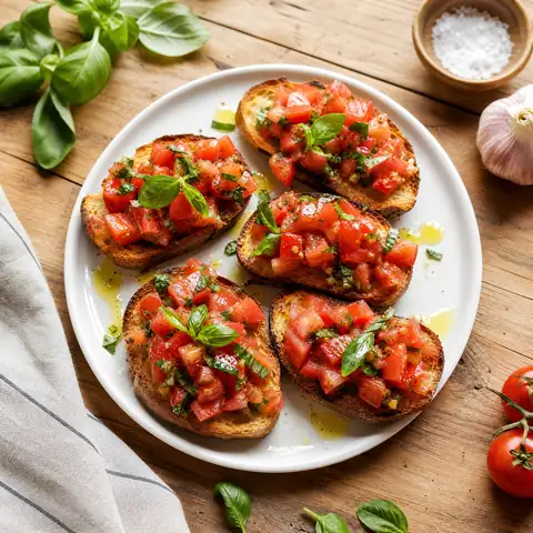 Bruschettas clásicas con tomate