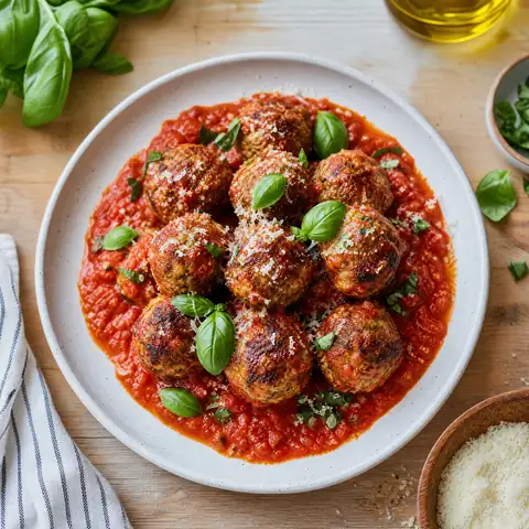 Albóndigas a la boloñesa con mortadela